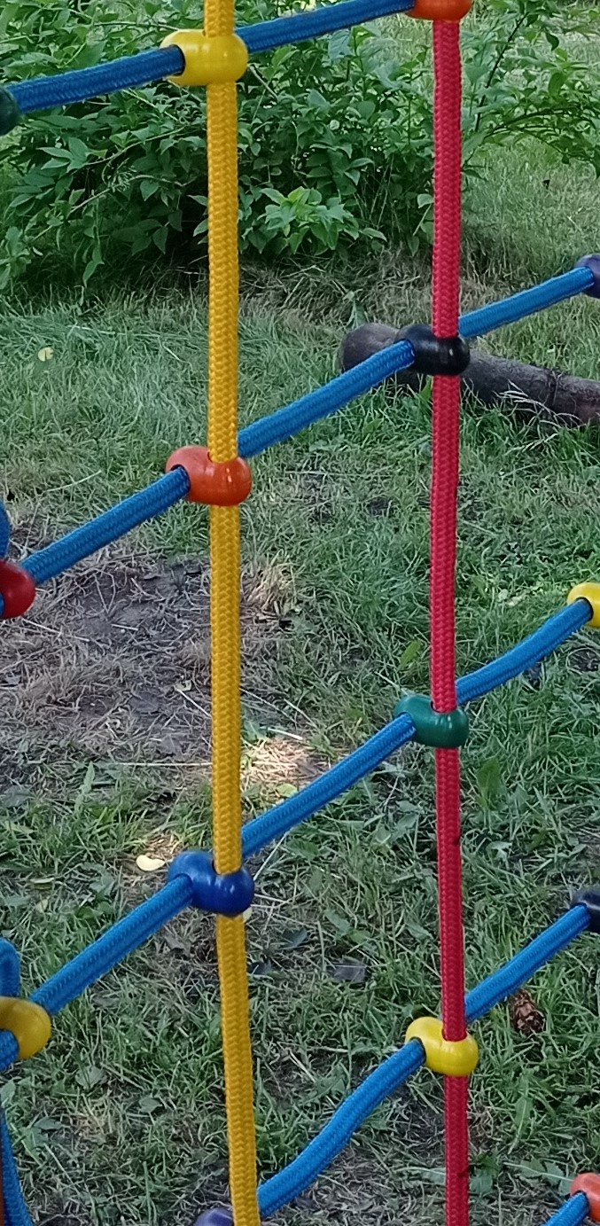 Siatka do wspinaczki 2×1,5m, lina 14 mm - obrazek 2